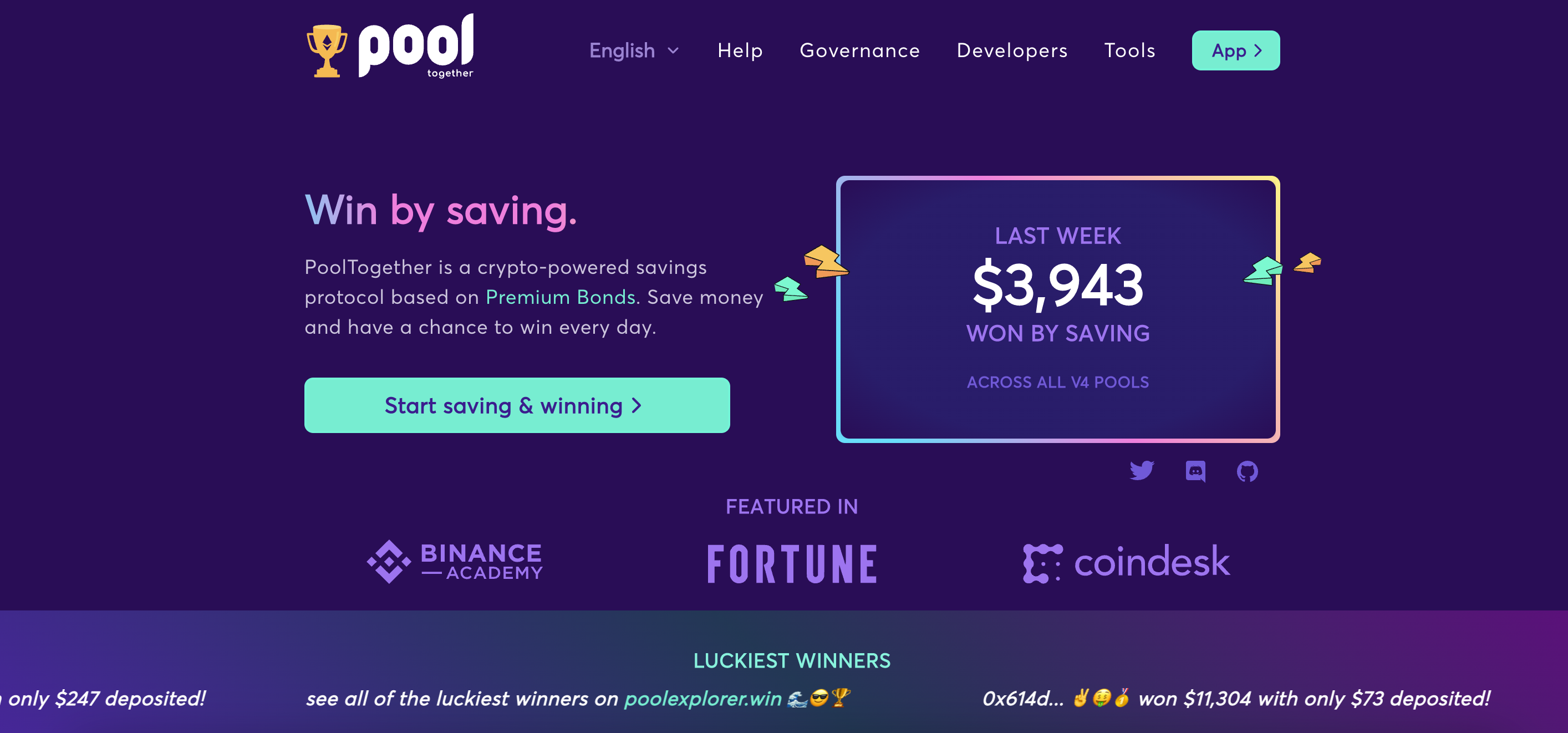 PoolTogether Website